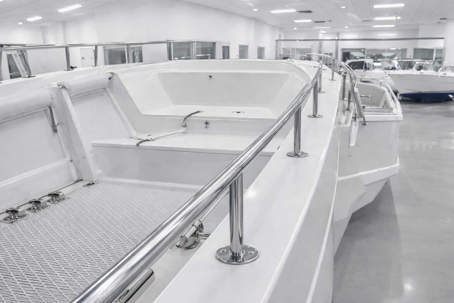 26 foot panga boat front view